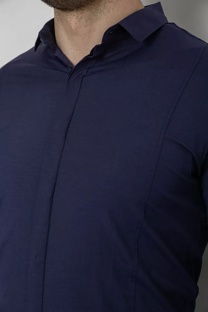 Купить Рубашка мужская однотонная, цвет синий, 186R2100 - Фото №5