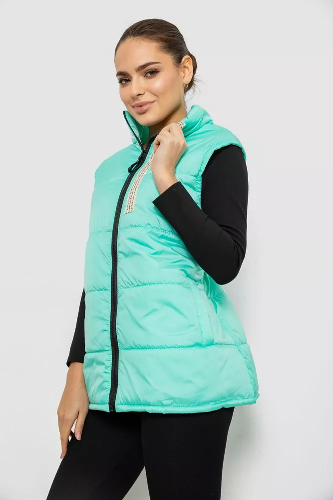 Купить Жилет женский демисезонный, цвет мятный, 257R95 - Фото №3
