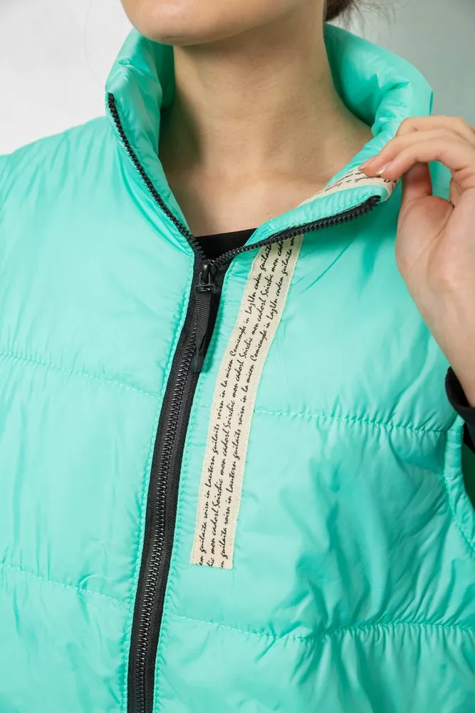 Купить Жилет женский демисезонный, цвет мятный, 257R95 - Фото №5