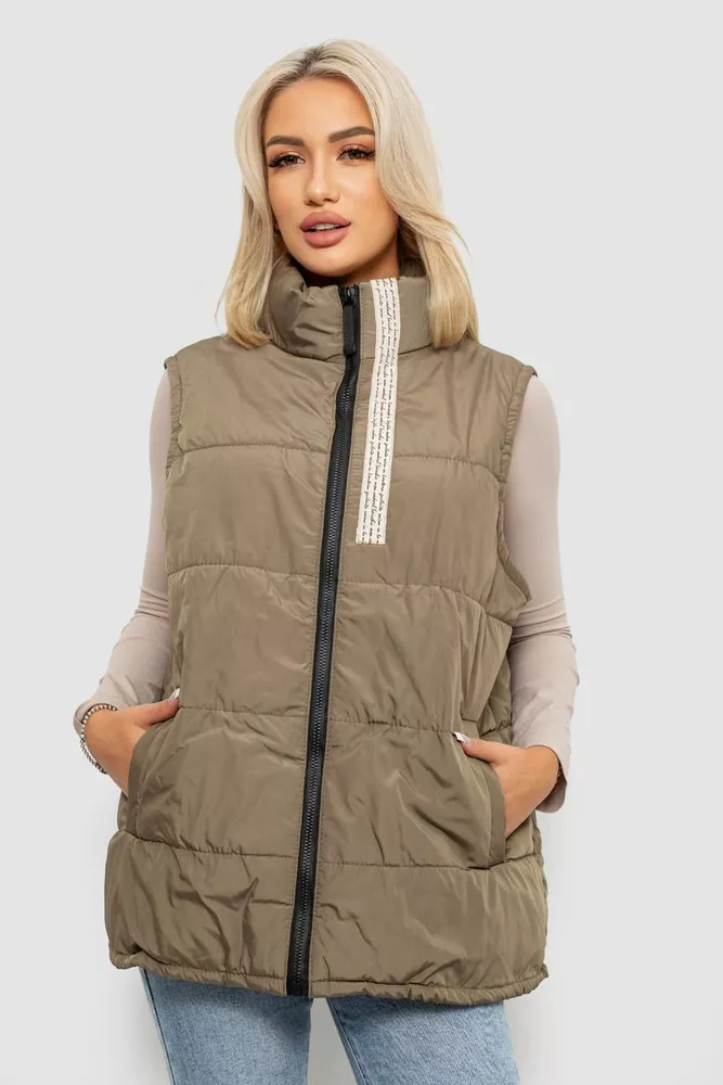 Купити Жилет жіночий демісезонний, колір хакі, 257R95 - Фото №1