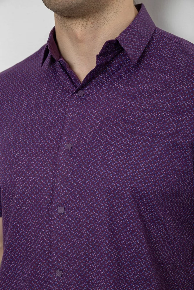 Купить Рубашка мужская с принтом, цвет сливовый, 186R7338 оптом - Фото №5
