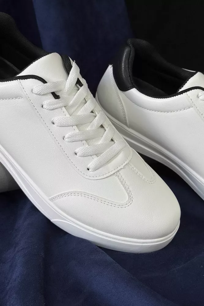 Купити Кеди чоловічі, колір біло-чорний, 248RR27 - Фото №2