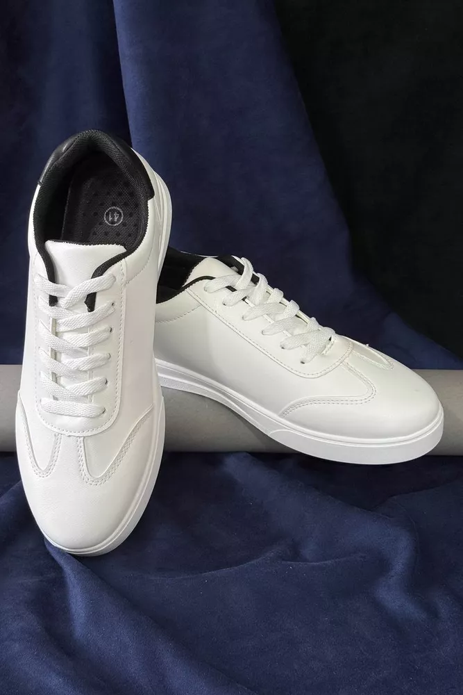 Купити Кеди чоловічі, колір біло-чорний, 248RR27 - Фото №3