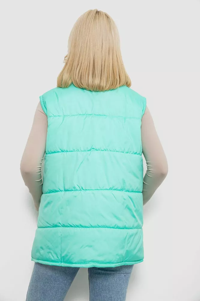 Купить Жилет женский демисезонный, цвет бирюзовый, 257R95 - Фото №10