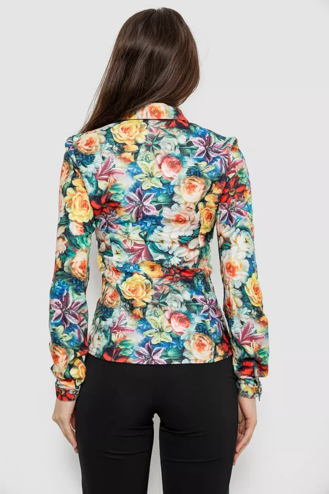 Купити Сорочка з квітковим принтом, колір зелений, 230R225 - Фото №4