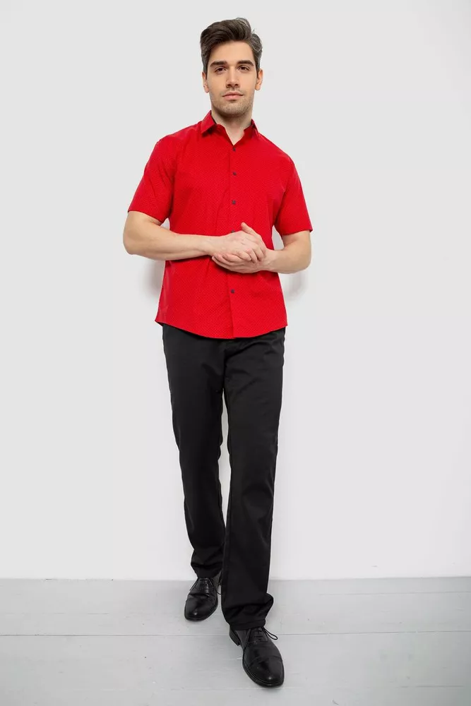 Купить Рубашка мужская с принтом, цвет красный, 186R7338 - Фото №2