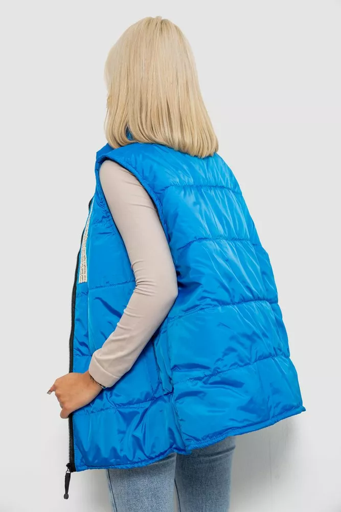 Купити Жилет жіночий демісезонний, колір синій, 257R95 - Фото №4
