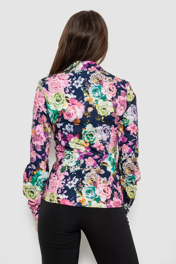 Купить Рубашка c цветочным принтом, цвет синий, 230R225 - Фото №4