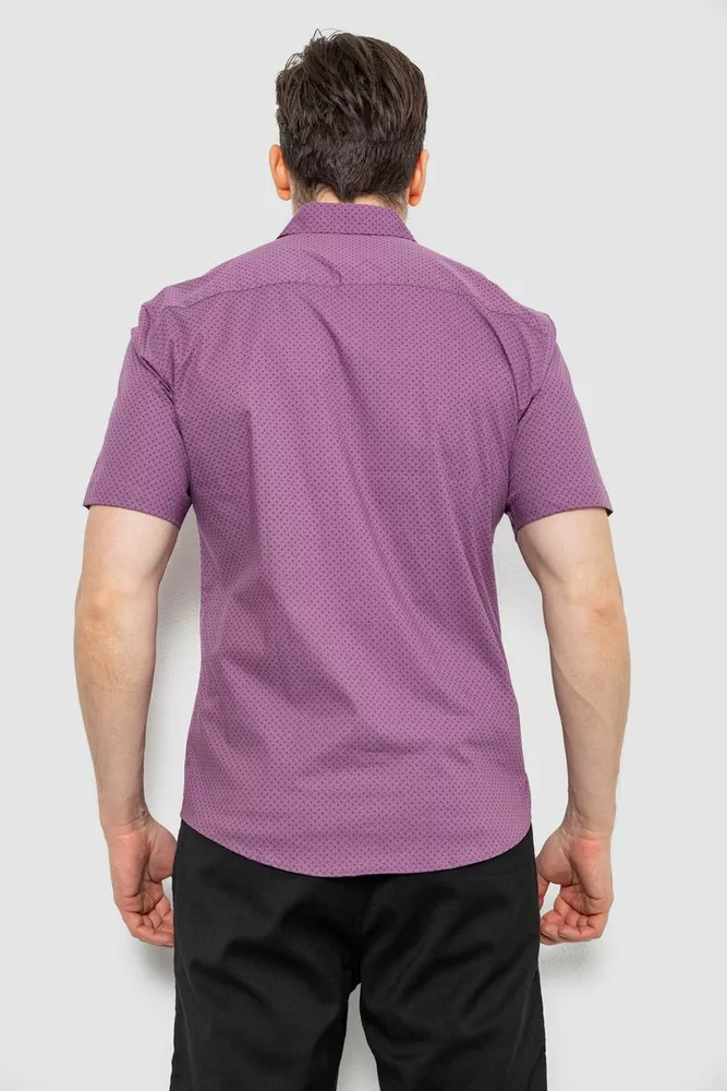 Купить Рубашка мужская с принтом, цвет сиреневый, 186R7338 - Фото №4