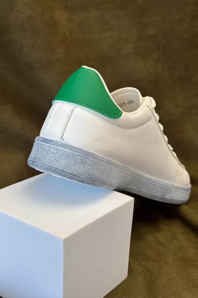 Купить Кеды мужские, цвет бело-зеленый, 248RR225 - Фото №4