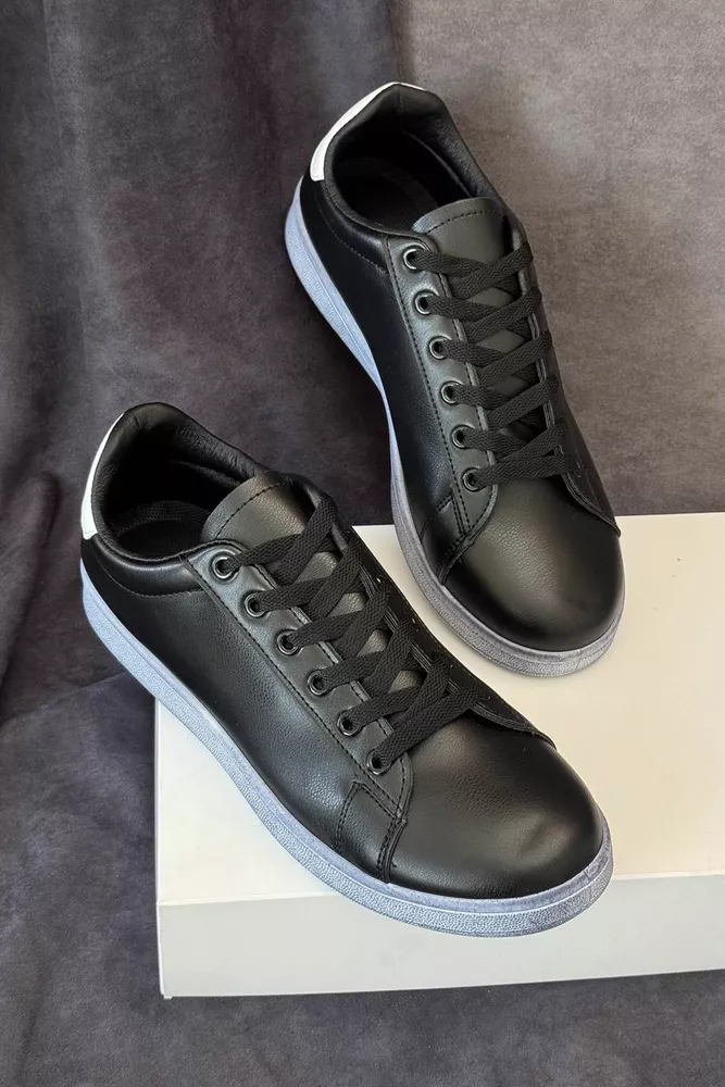 Купить Кеды мужские, цвет черно-белый, 248RR225 - Фото №1