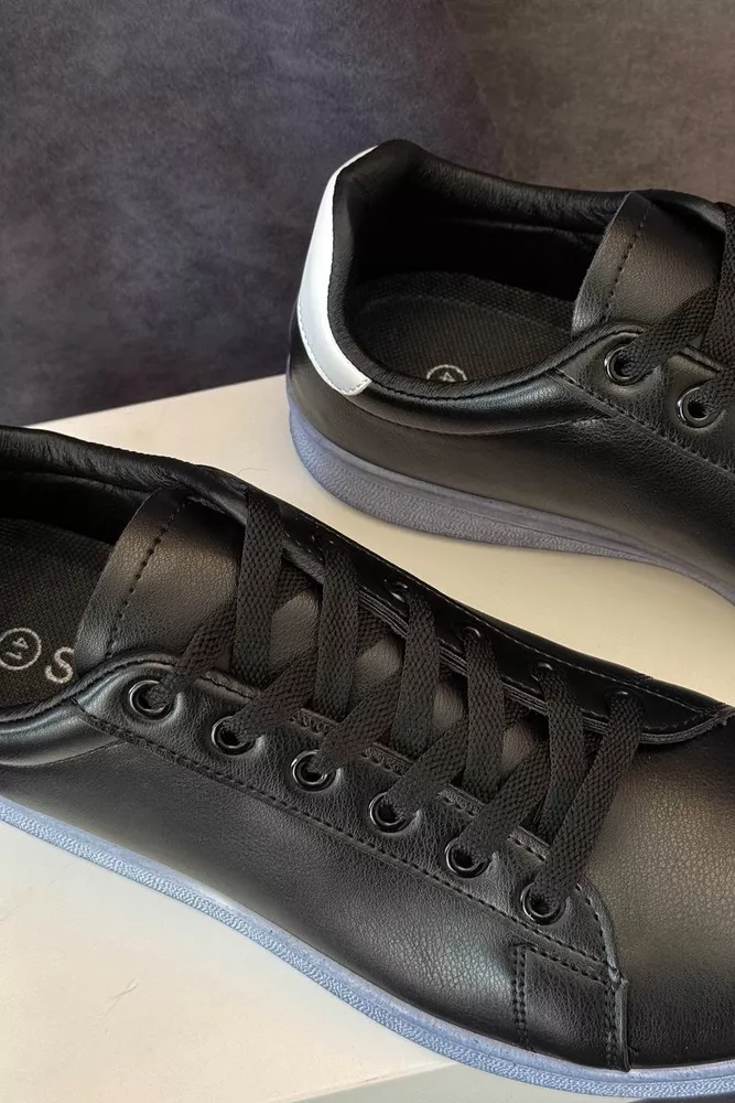 Купить Кеды мужские, цвет черно-белый, 248RR225 - Фото №2