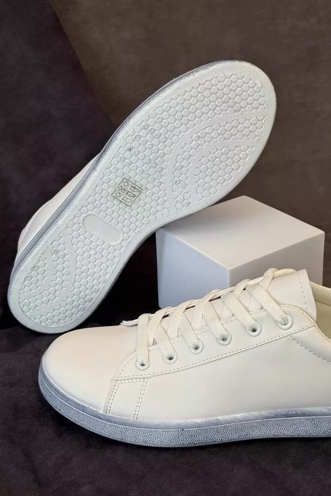 Купить Кеды мужские, цвет бело-бежевый, 248RR225 - Фото №5