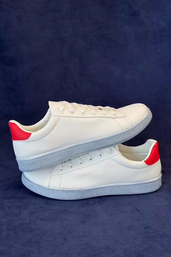 Купить Кеды мужские, цвет бело-красный, 248RR225 - Фото №3