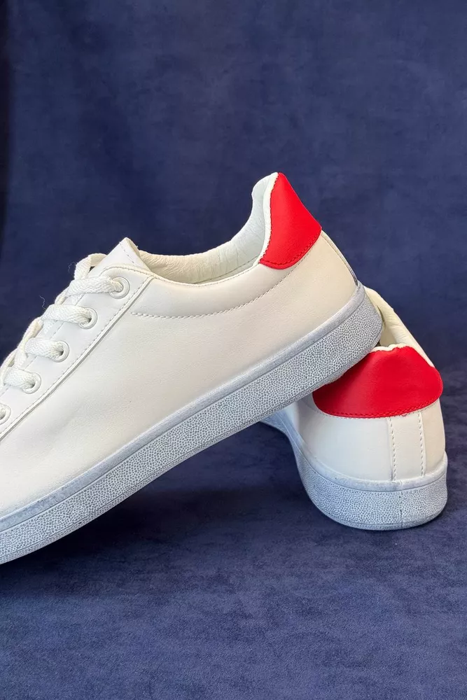 Купить Кеды мужские, цвет бело-красный, 248RR225 - Фото №4