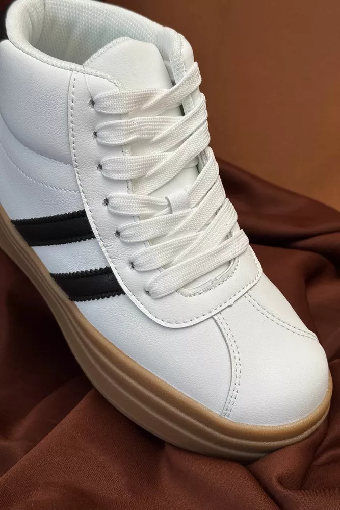 Купить Кроссовки женские демисезонные, цвет бело-черный, 248RWA160-3 - Фото №2