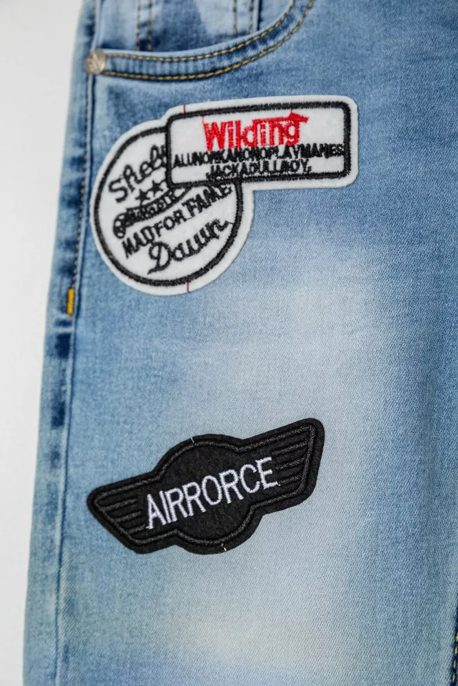 Купить Джинсы детские для мальчиков  -уцінка, цвет голубой, 247R8425-U-14 - Фото №4