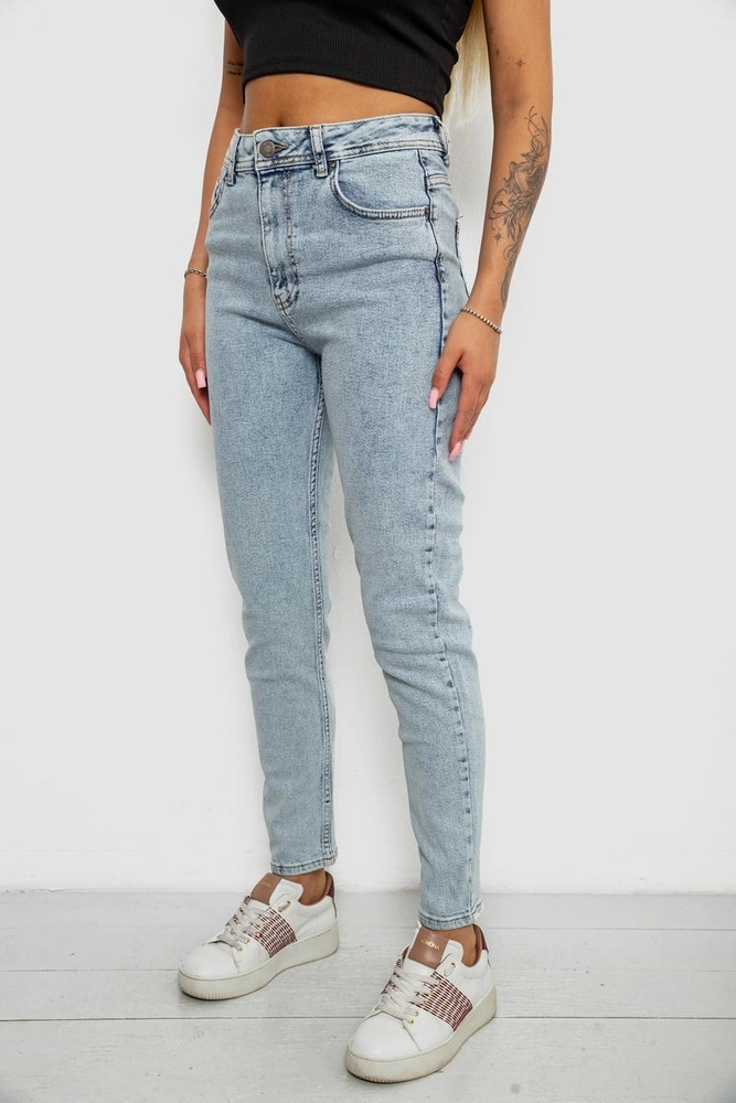 Купить Джинсы женские однотонные Skinny, цвет голубой, 244R1743S21 - Фото №3