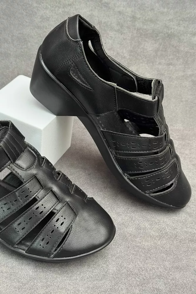 Купити Босоніжки жіночі, колір чорний, 243RA11 - Фото №2