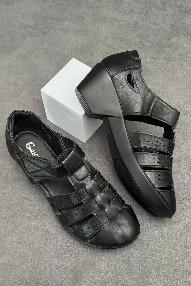 Купити Босоніжки жіночі, колір чорний, 243RA11 - Фото №3