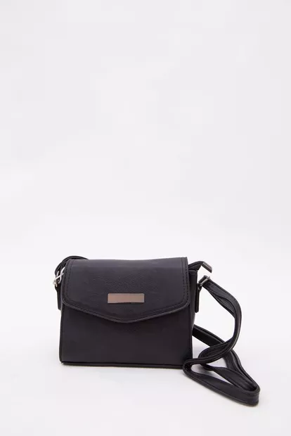 Сумка-клатч из кожзама, черного цвета, 167RF-7