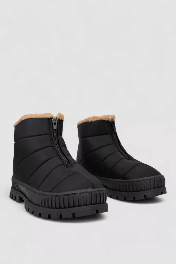 Купити Дутики жіночі зимові на хутрі, колір чорно-бежевий, 248RCX1740-3 - Фото №3