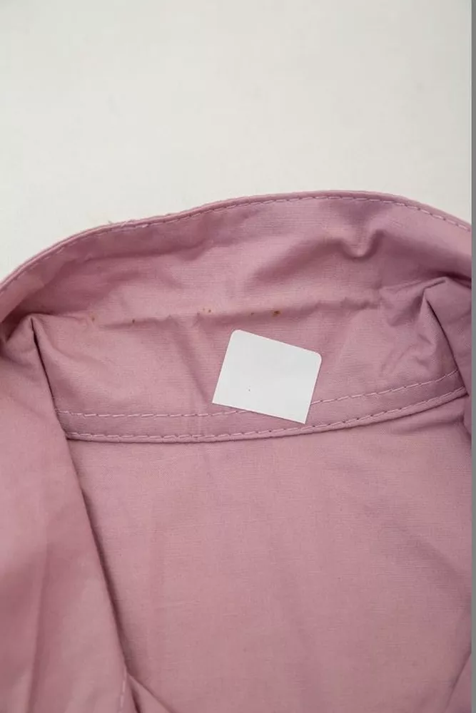 Купить Рубашка женская однотонная  -уценка, цвет пудровый, 230R068-U-49 - Фото №6