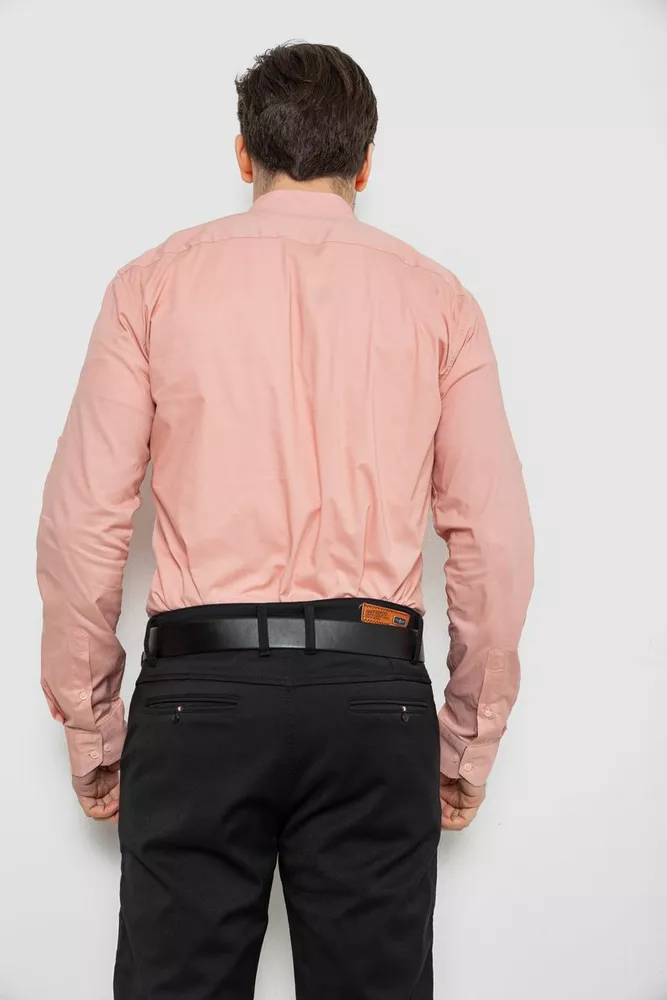 Купить Рубашка мужская однотонная, цвет пудровый, 186R2072 - Фото №4