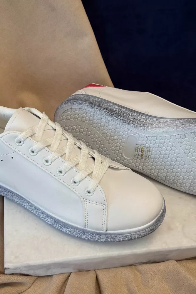 Купити Кеди чоловічі, колір біло-червоний, 248RR224 оптом - Фото №3