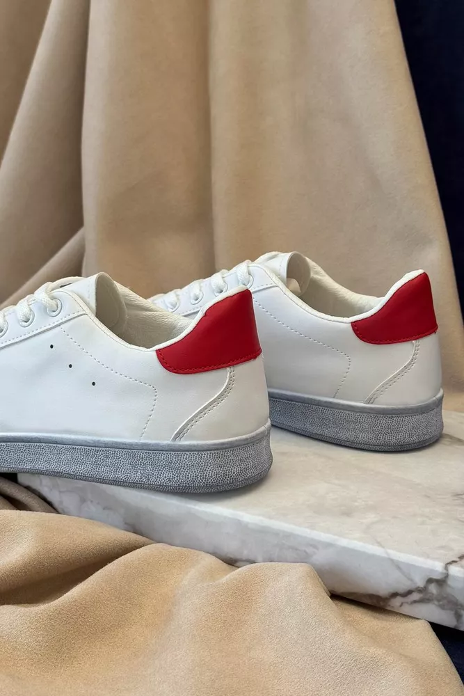 Купити Кеди чоловічі, колір біло-червоний, 248RR224 оптом - Фото №4