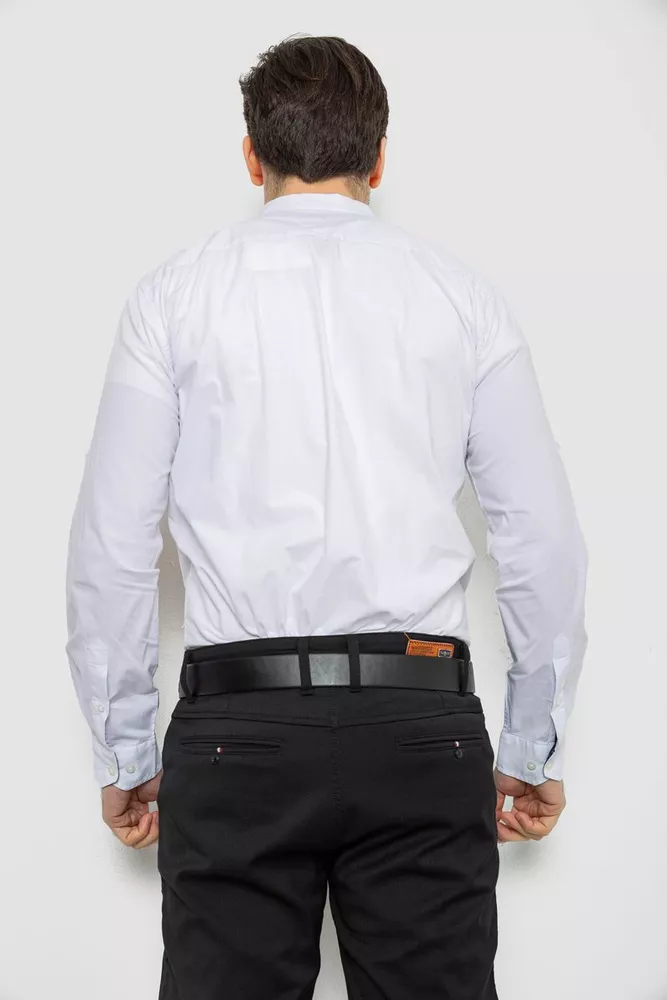 Купить Рубашка мужская однотонная, цвет белый, 186R2072 - Фото №4