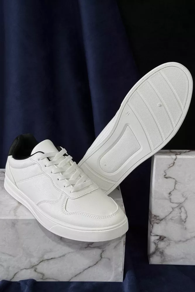 Купити Кеди чоловічі, колір біло-чорний, 248RR28 оптом - Фото №3