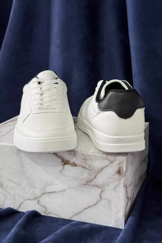 Купити Кеди чоловічі, колір біло-чорний, 248RR28 оптом - Фото №4