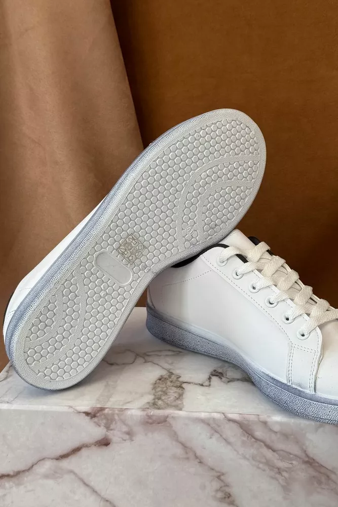 Купити Кеди чоловічі, колір біло-чорний, 248RR224 оптом - Фото №5