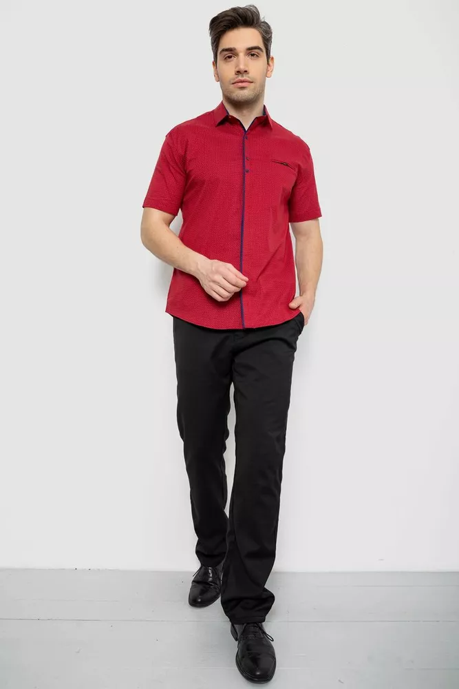 Купить Рубашка мужская, цвет бордовый, 186R7004 - Фото №2