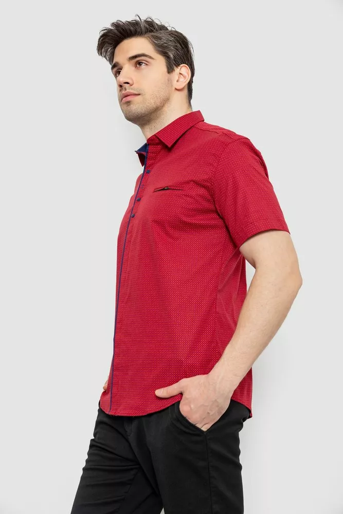 Купить Рубашка мужская, цвет бордовый, 186R7004 - Фото №3