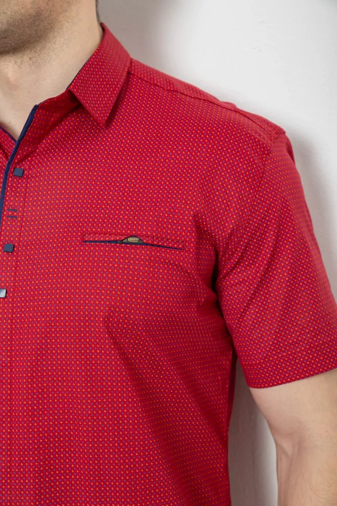 Купить Рубашка мужская, цвет бордовый, 186R7004 - Фото №5