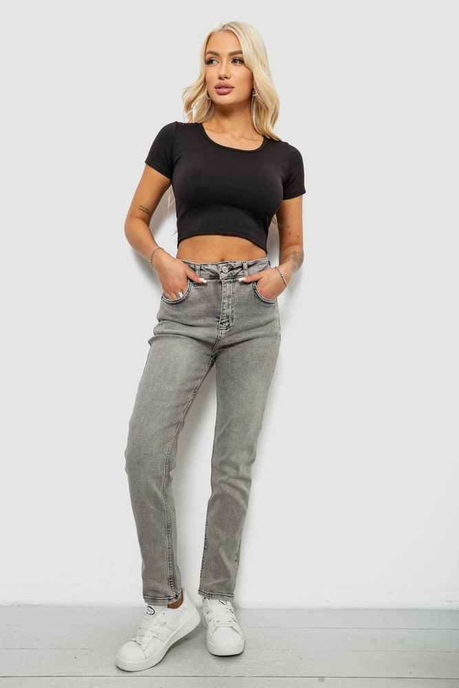 Купити Джинси жіночі Regular Fit, колір сірий, 244R00246 - Фото №2