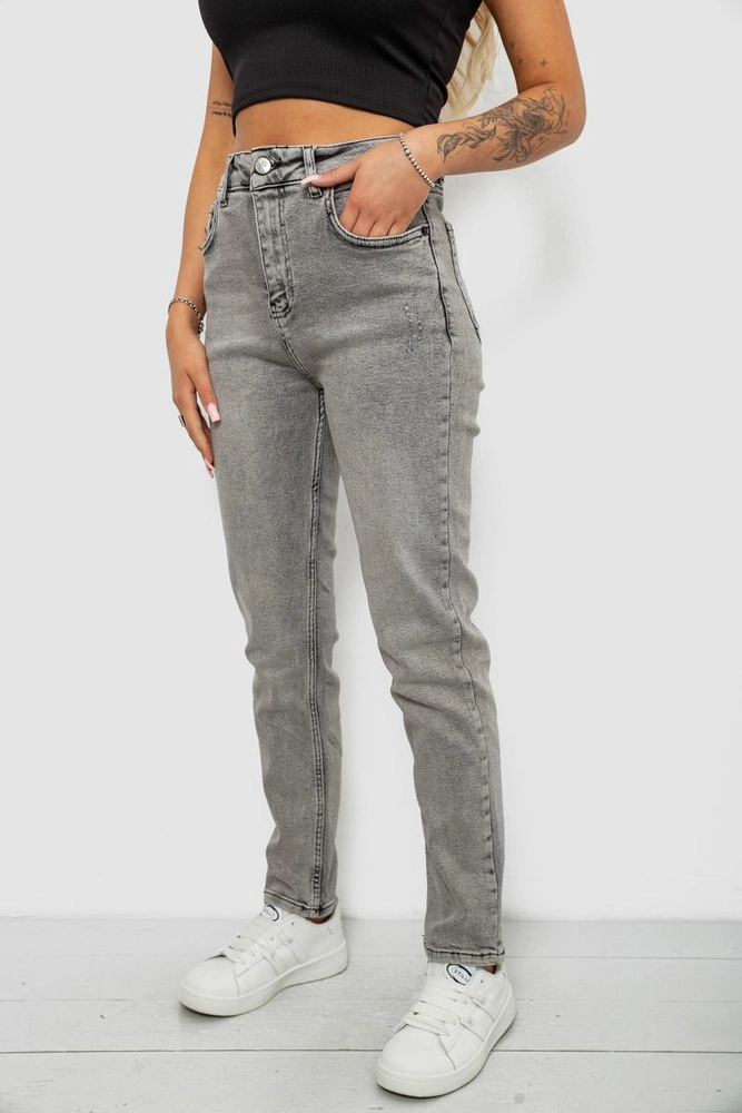 Купити Джинси жіночі Regular Fit, колір сірий, 244R00246 - Фото №3