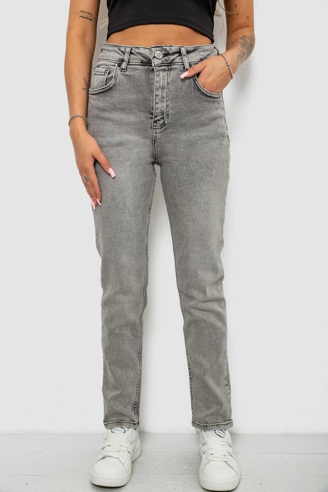 Купити Джинси жіночі Regular Fit, колір сірий, 244R00246 - Фото №1