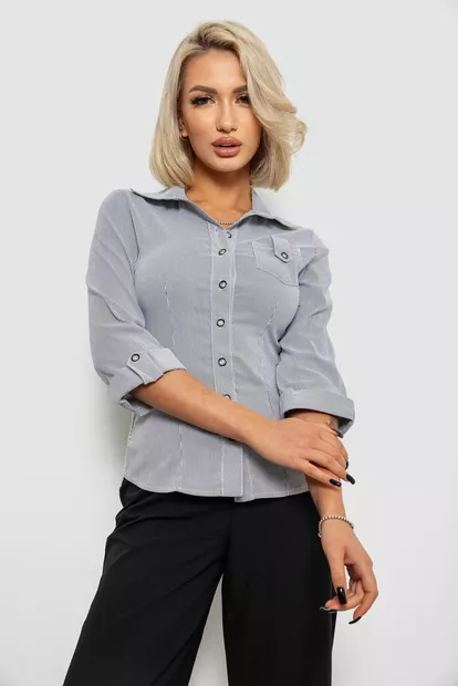 Сорочка класична в смужку, колір сірий, 230R645-1