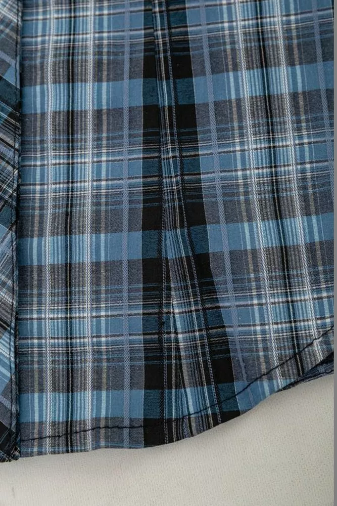 Купить Рубашка женская в клетку  -уценка, цвет синий, 230R065-U-19 оптом - Фото №6