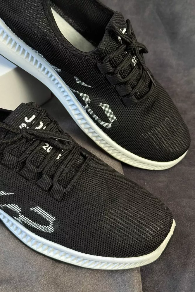 Купити Кросівки чоловічі текстиль, колір чорний, 244R3003-1 оптом - Фото №2