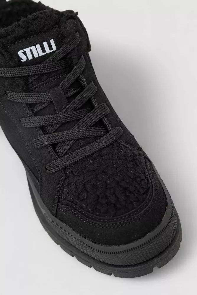 Купить Кроссовки женские зимние на меху, цвет черный, 248RCX1730 - Фото №2