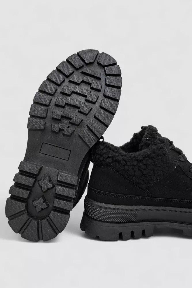 Купить Кроссовки женские зимние на меху, цвет черный, 248RCX1730 - Фото №5