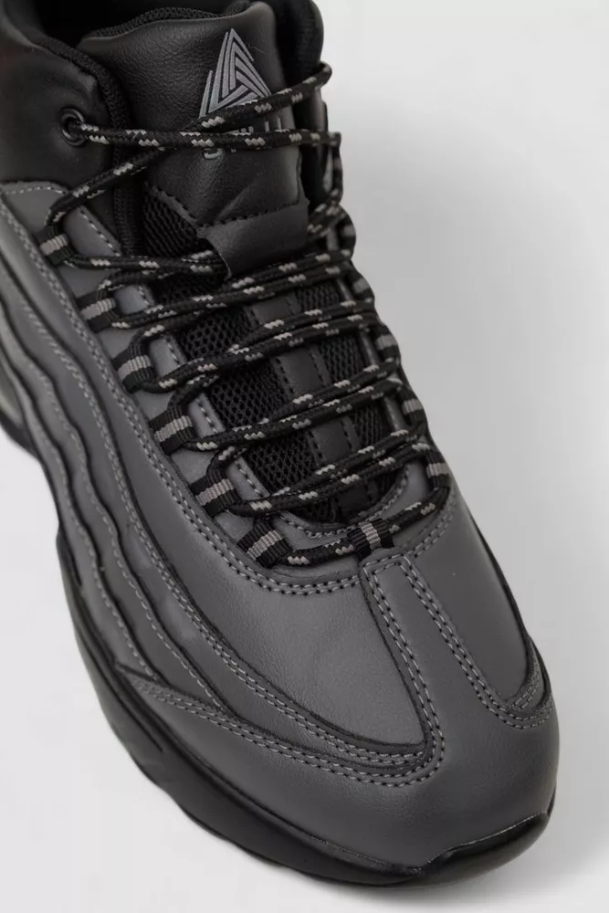 Купить Кроссовки мужские зимние на меху, цвет серый, 248RCX619 - Фото №8