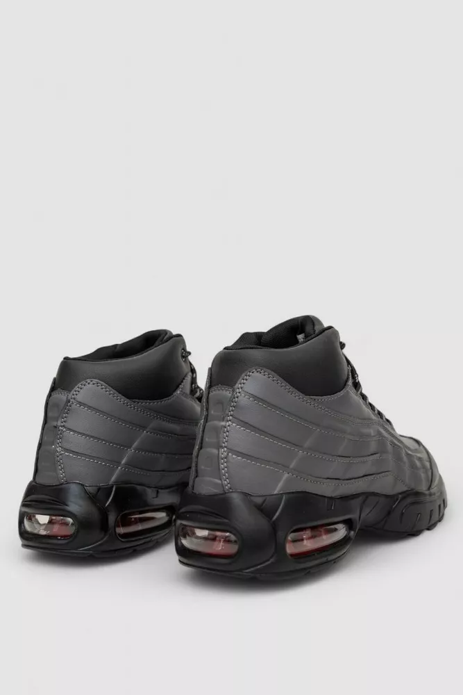 Купить Кроссовки мужские зимние на меху, цвет серый, 248RCX619 - Фото №10