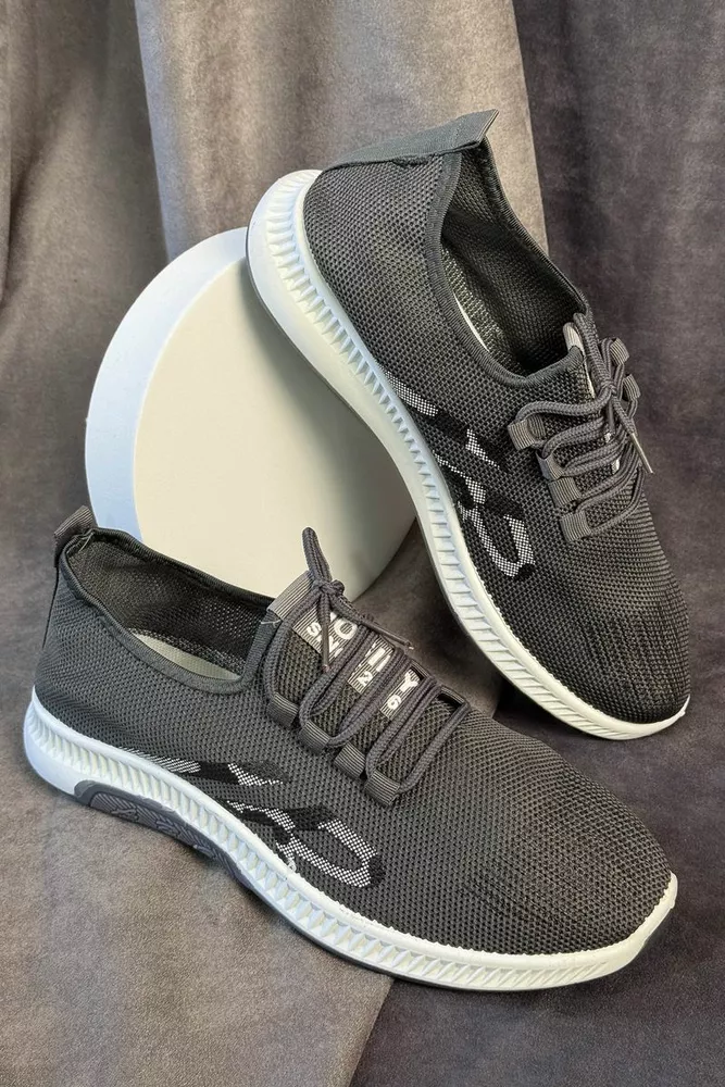 Купити Кросівки чоловічі текстиль, колір сірий, 244R3003-1 оптом - Фото №3