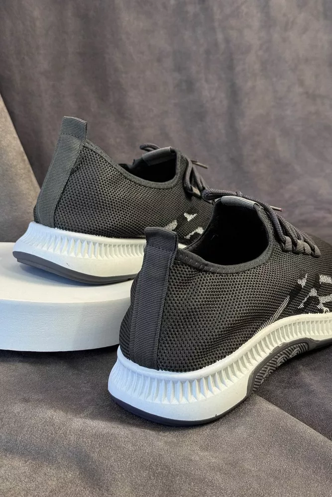 Купити Кросівки чоловічі текстиль, колір сірий, 244R3003-1 оптом - Фото №4