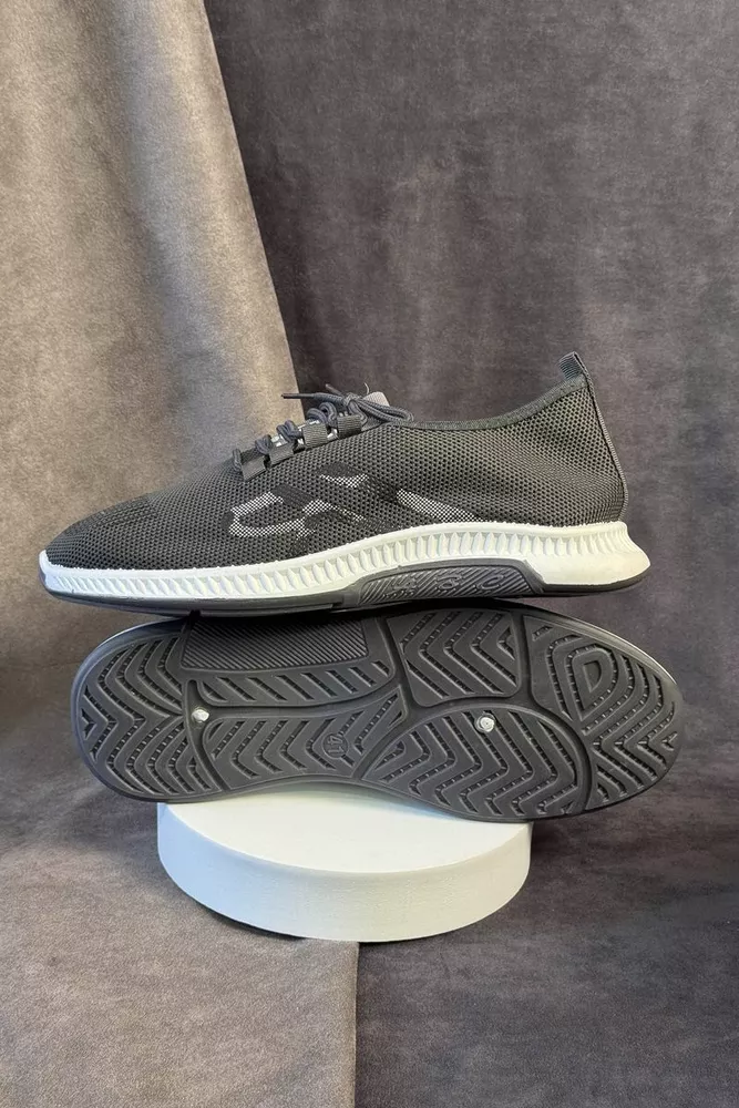 Купити Кросівки чоловічі текстиль, колір сірий, 244R3003-1 оптом - Фото №5